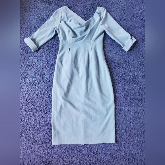 Black Halo Jackie O Classic 3/4 Sleeve Elegant Women's Dress, Size 6 - Picture 1 of 10